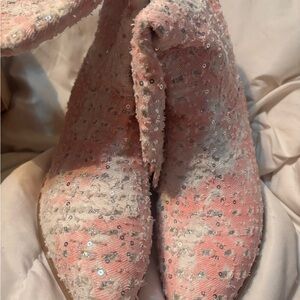 Elegant Pink Sequin Women's Shoes